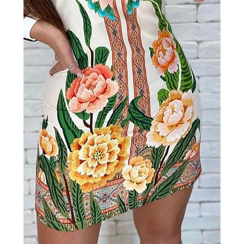 Floral Print Casual Dress Women Sleeveless Summer Holiday Mini Dress
Floral Print Casual Dress Women Sleeveless Summer Holiday Mini Dress