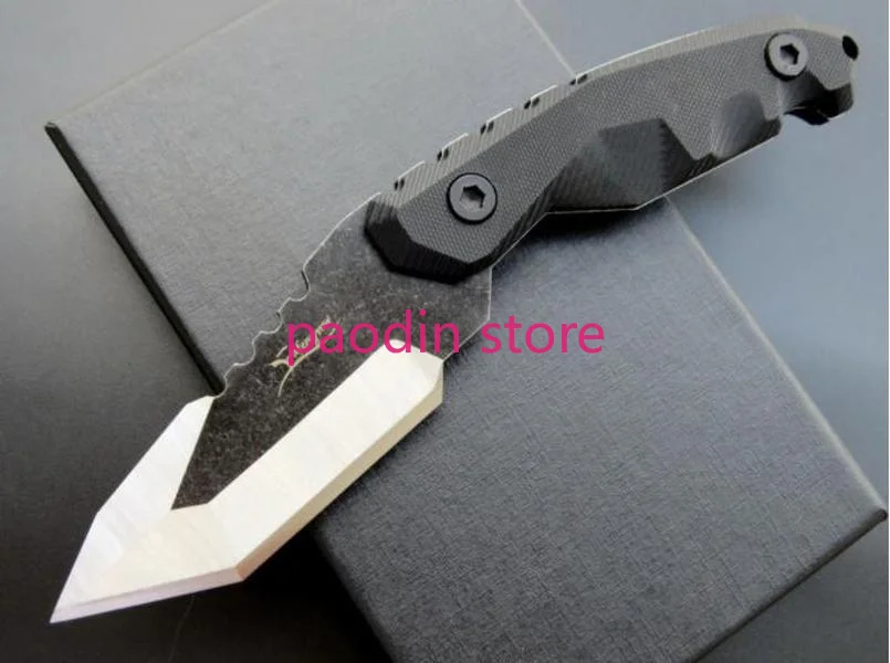 EF98 карман прямые Ножи 440C Танто фиксированным лезвием G10 Ручка Охота Отдых на
