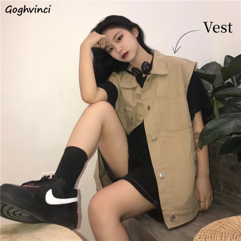 Женская однобортная безрукавка в стиле оверсайз, универсальная однотонная безрукавка-карго в стиле Харадзюку, простая Весенняя верхняя од...
Женская однобортная безрукавка в стиле оверсайз, универсальная однотонная безрукавка-карго в стиле Харадзюку, простая Весенняя верхняя од...