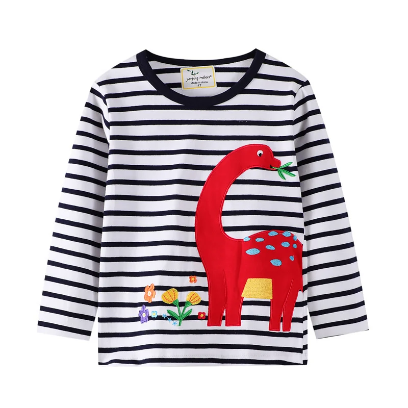 Cotton Dinosaurs T shirts for Baby Boys Girls Long Sleeve Clothes Stripe Animals Applique Kids T shirts
Cotton Dinosaurs T shirts for Baby Boys Girls Long Sleeve Clothes Stripe Animals Applique Kids T shirts
