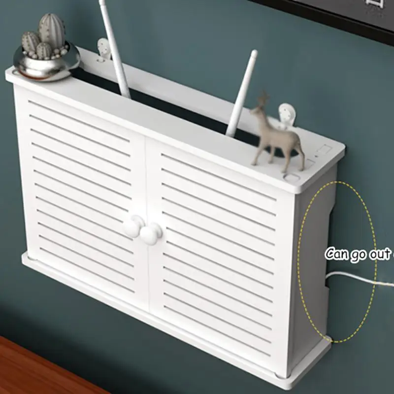 Large Wireless Wifi Router Shelf Storage Boxes Cable Power Plus Wire Bracket Wood-Plastic Wall Hanging Plug Board DIY Home Decor
Large Wireless Wifi Router Shelf Storage Boxes Cable Power Plus Wire Bracket Wood-Plastic Wall Hanging Plug Board DIY Home Decor