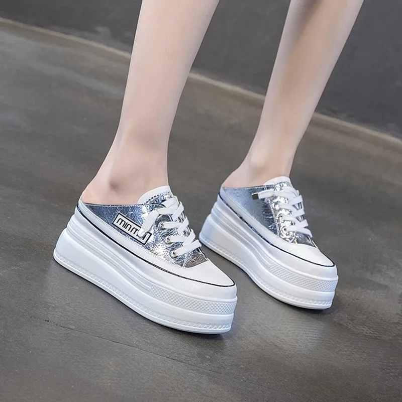 Genuine Leather Summer Slippers Women Half Shoes High Heels 9cm Platform Shoes for Woman Slippers Summer Shoe Women Sneakers 39
Genuine Leather Summer Slippers Women Half Shoes High Heels 9cm Platform Shoes for Woman Slippers Summer Shoe Women Sneakers 39