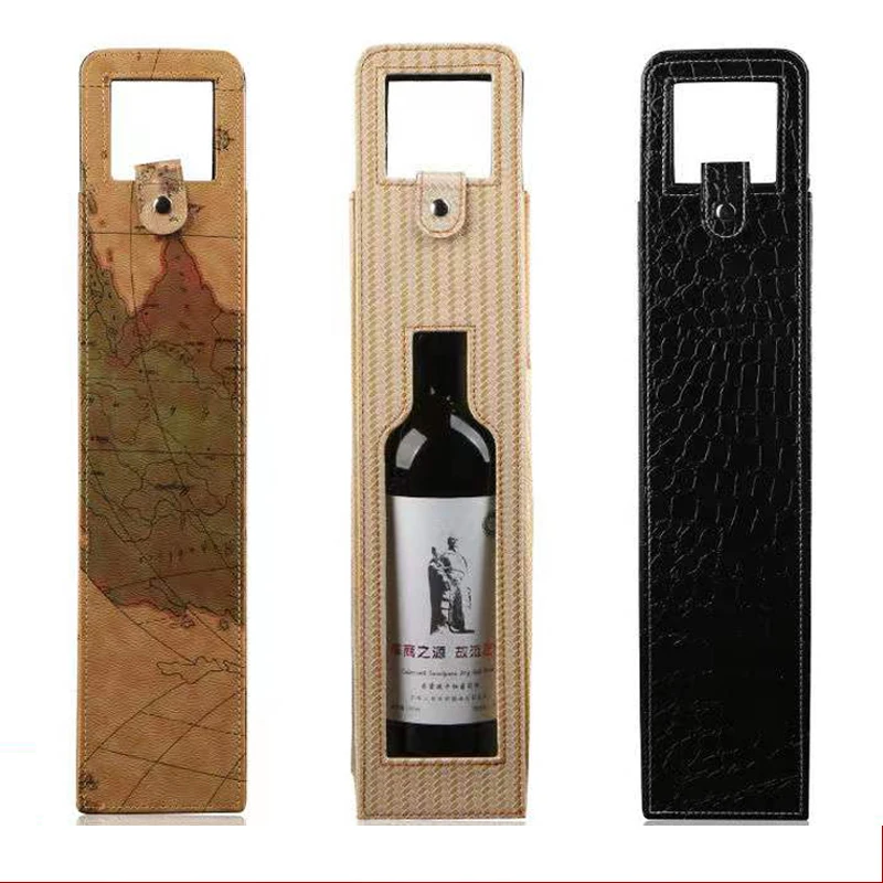 Single Leather Wine Tote Bags with Handles Reusable Wine Champagne Beer Gift Bags Insulated Christmas Party Travel Wine Bottle
Single Leather Wine Tote Bags with Handles Reusable Wine Champagne Beer Gift Bags Insulated Christmas Party Travel Wine Bottle
