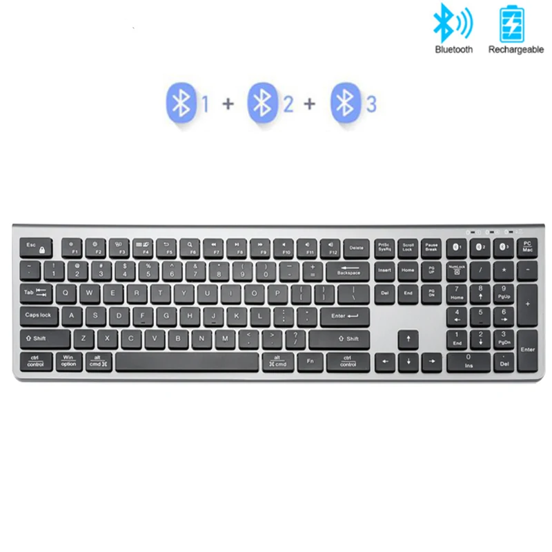 SeenDa Wireless Bluetooth Keyboard for iPad Tablet Laptop 108 Keys 3Device Sync Rechargeable | Компьютеры и офис