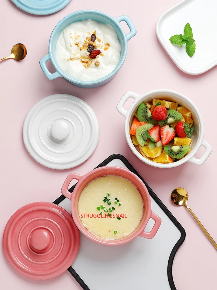 250ML Nordic Style Ceramic Covered Baking Bowl Souffle Cake Bowl with Lid , Baking Appliances Dish Saucers Wholesale
250ML Nordic Style Ceramic Covered Baking Bowl Souffle Cake Bowl with Lid , Baking Appliances Dish Saucers Wholesale