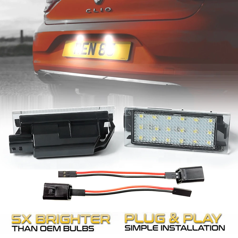 LED License Number Plate Light Lamps For Renault Megane 2 3 CC Clio 3 4 Kangoo 2 Twingo 2 3 Kadjar Laguna 3 Trafic 3 Master 2 3
LED License Number Plate Light Lamps For Renault Megane 2 3 CC Clio 3 4 Kangoo 2 Twingo 2 3 Kadjar Laguna 3 Trafic 3 Master 2 3