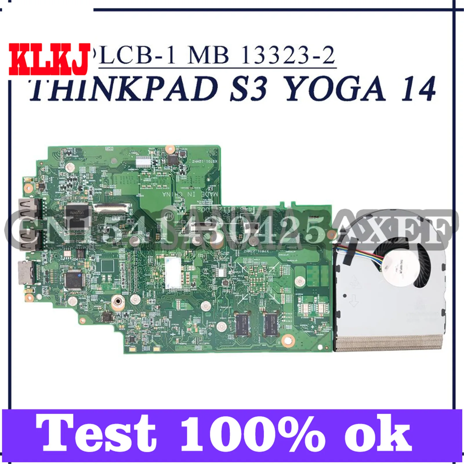 KLKJ 13323-2 Laptop Motherboard For Lenovo ThinkPad S3 YOGA 14 Original Mainboard I3-5005U PM
KLKJ 13323-2 Laptop Motherboard For Lenovo ThinkPad S3 YOGA 14 Original Mainboard I3-5005U PM