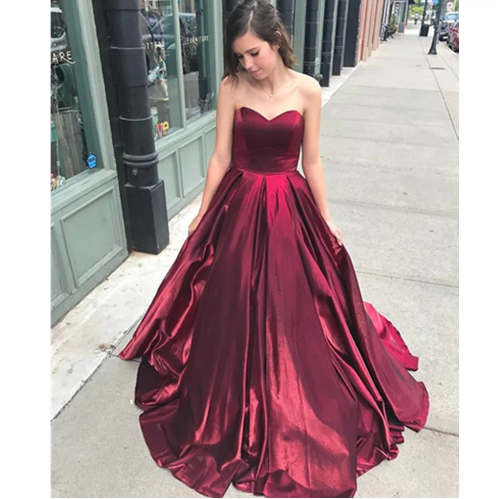 Elegant Sweetheart Ball Gown Prom Dresses Corset Lace Up Back Satin Sleeveless Pageant Party Gowns Evening Dress
Elegant Sweetheart Ball Gown Prom Dresses Corset Lace Up Back Satin Sleeveless Pageant Party Gowns Evening Dress