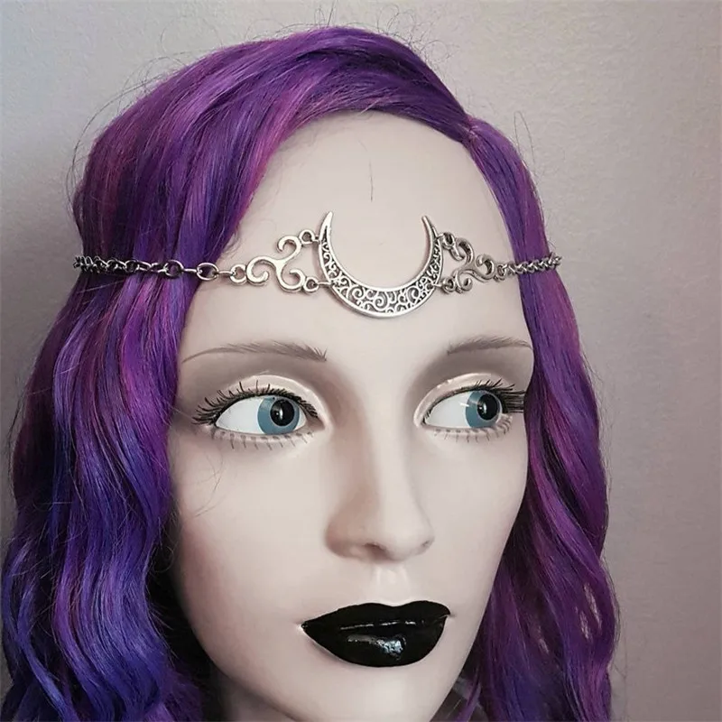 Crescent Moon Head Chain,Forehead Ornamental Jewelry,Pagan Moon Circlet,Moon Tiara, Witchy Head Jewelry,Gothic Moon Head Chain
Crescent Moon Head Chain,Forehead Ornamental Jewelry,Pagan Moon Circlet,Moon Tiara, Witchy Head Jewelry,Gothic Moon Head Chain