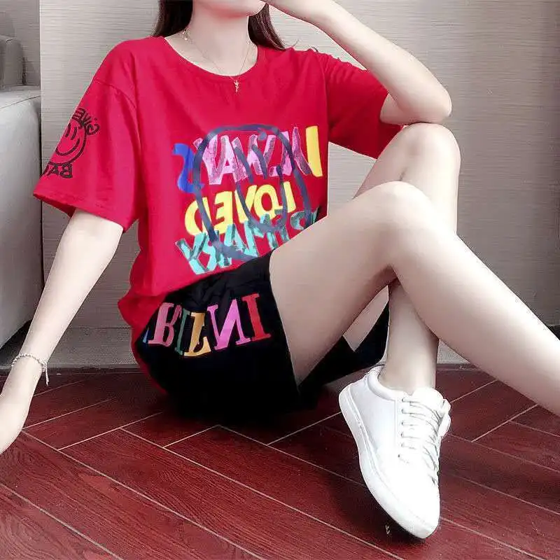 Shorts/trousers Sports Suit Women's Fashion Summer New Style Loose Short-sleeved Temperament Casual Two-piece Suit
Shorts/trousers Sports Suit Women's Fashion Summer New Style Loose Short-sleeved Temperament Casual Two-piece Suit