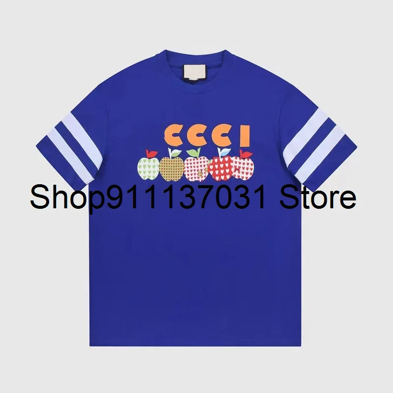 Early autumn new equipment Apple print short sleeve T-shirt cartoon cute digital print realistic color
Early autumn new equipment Apple print short sleeve T-shirt cartoon cute digital print realistic color