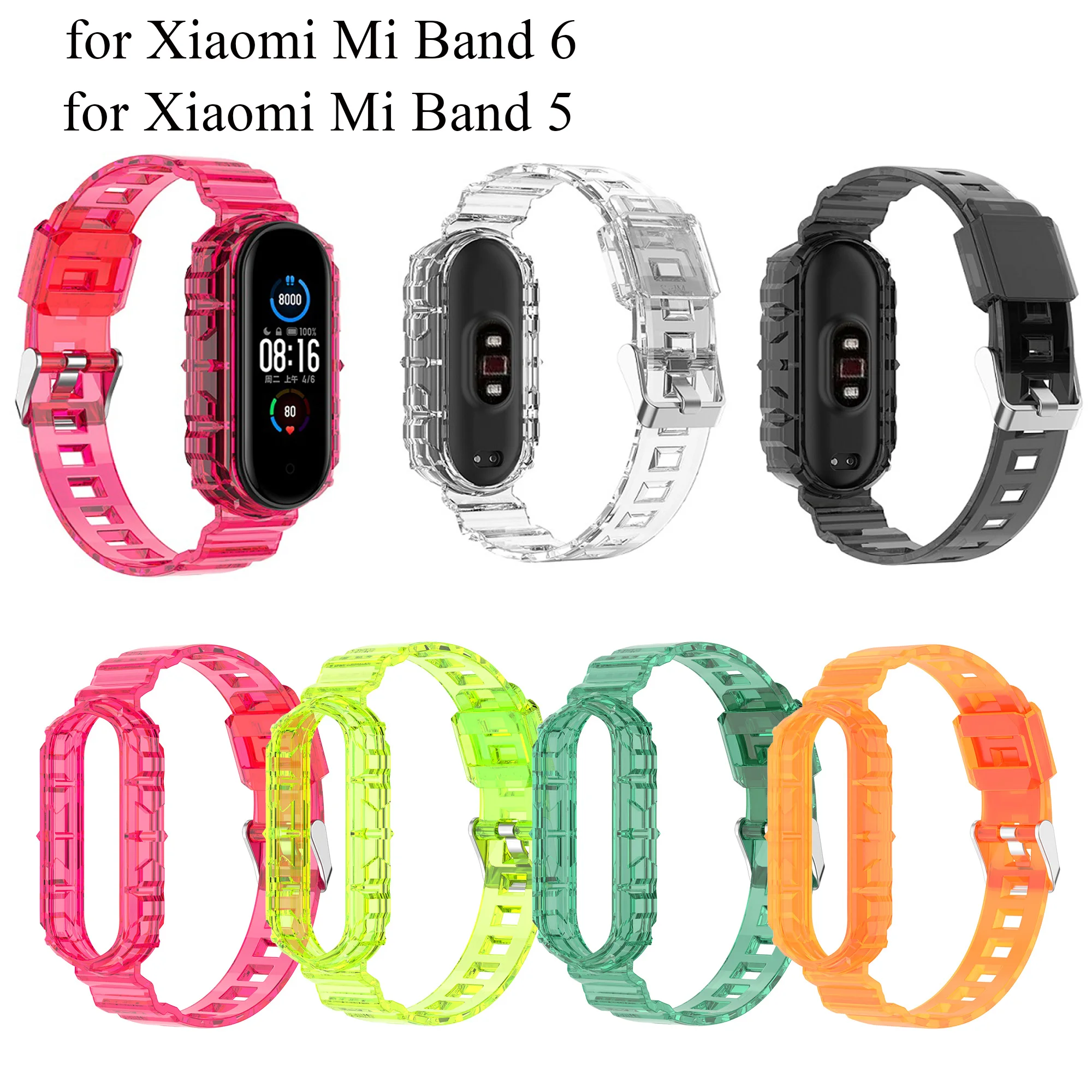 Fashion TPU wristband Watch Strap For Xiaomi Mi Band 6/5 Watchband new Sport belt Bracelet For Xiaomi Band 6 5 smartwatch Correa 
Fashion TPU wristband Watch Strap For Xiaomi Mi Band 6/5 Watchband new Sport belt Bracelet For Xiaomi Band 6 5 smartwatch Correa
