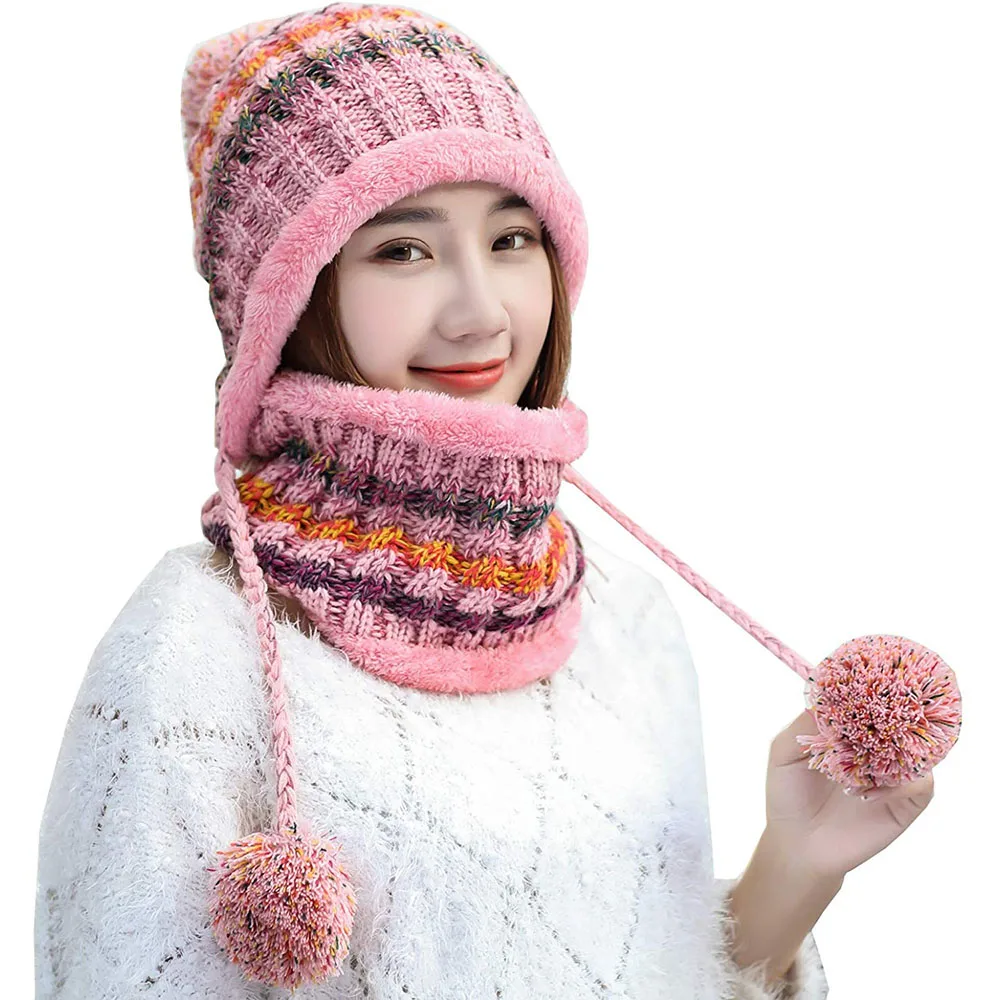 Outdoor Sport Warm Fleece Lined Women Knit Beanie Scarf Set Girls Winter Warm Ski Hat
Outdoor Sport Warm Fleece Lined Women Knit Beanie Scarf Set Girls Winter Warm Ski Hat