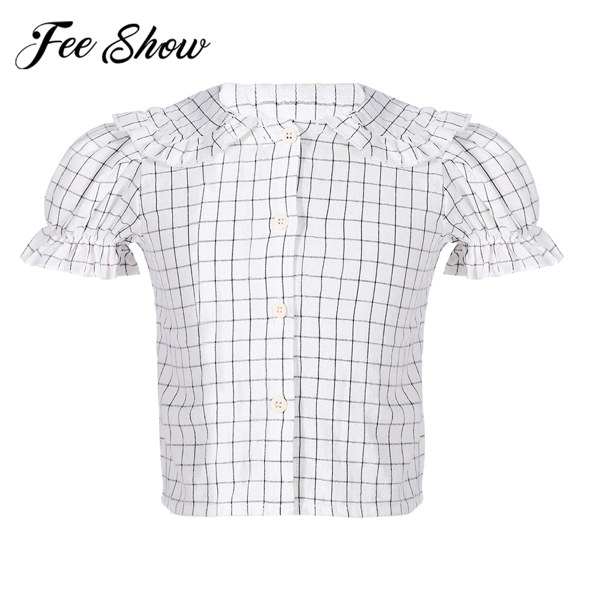 Spring Baby Girls Korean Style Puff Sleeve Princess Blouse Children Plaid Ruffles Collar Shirt Top Toddlers Kids Shirts Clothes
Spring Baby Girls Korean Style Puff Sleeve Princess Blouse Children Plaid Ruffles Collar Shirt Top Toddlers Kids Shirts Clothes