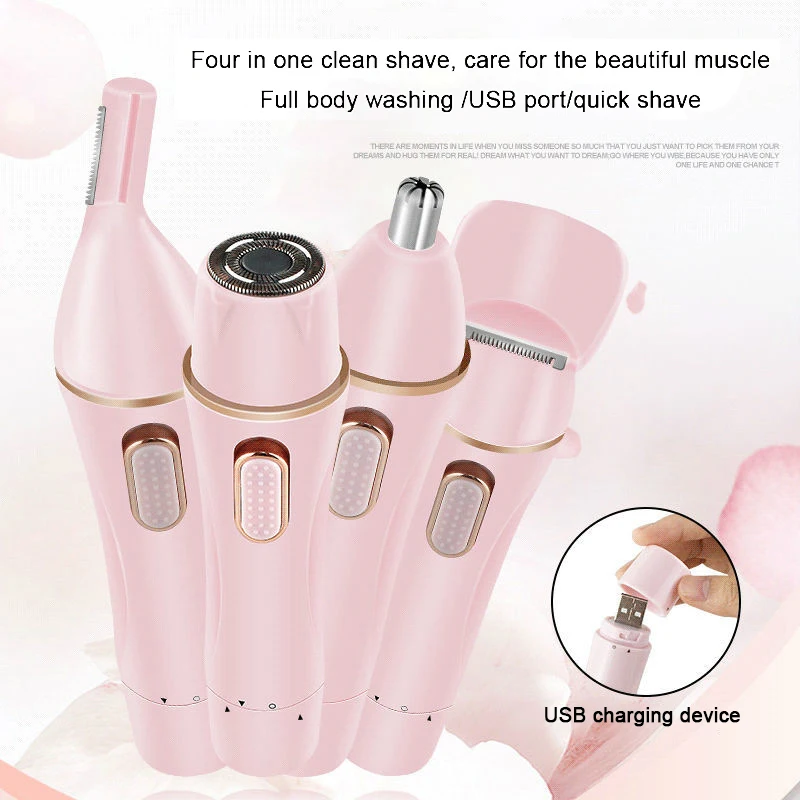 Multifunctional Shaver with USB Charging for Ladies Electric Eyebrow Trimming and Sideburns Nose Hair Lip Hair Removal
Multifunctional Shaver with USB Charging for Ladies Electric Eyebrow Trimming and Sideburns Nose Hair Lip Hair Removal