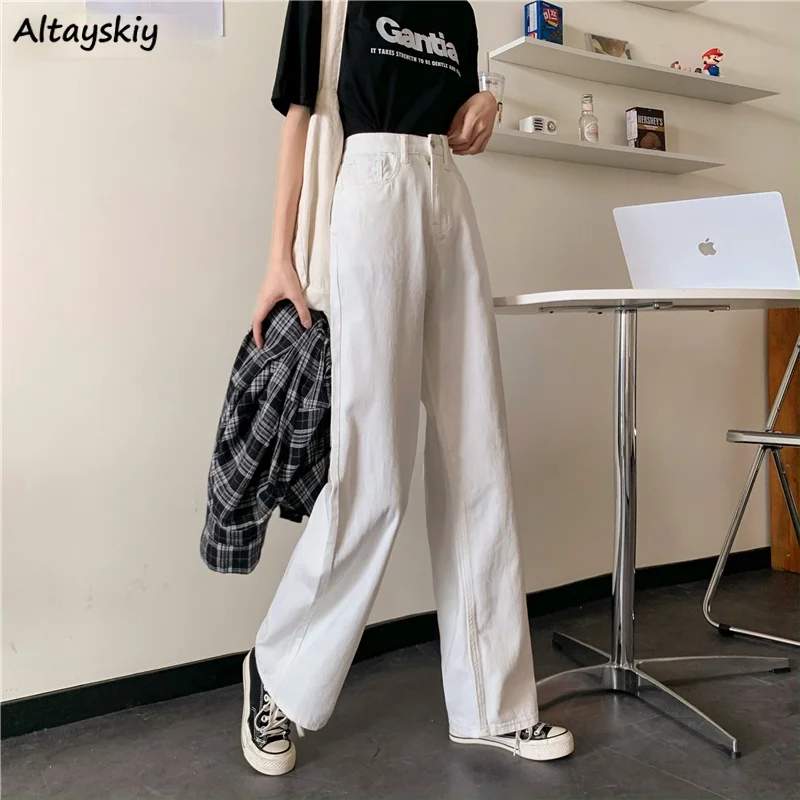 Jeans Women Solid Wide Leg Trousers Mom Denim Loose Casual Female Daily Teens Retro All-match Simple Vintage Quality Fashion Ins
Jeans Women Solid Wide Leg Trousers Mom Denim Loose Casual Female Daily Teens Retro All-match Simple Vintage Quality Fashion Ins
