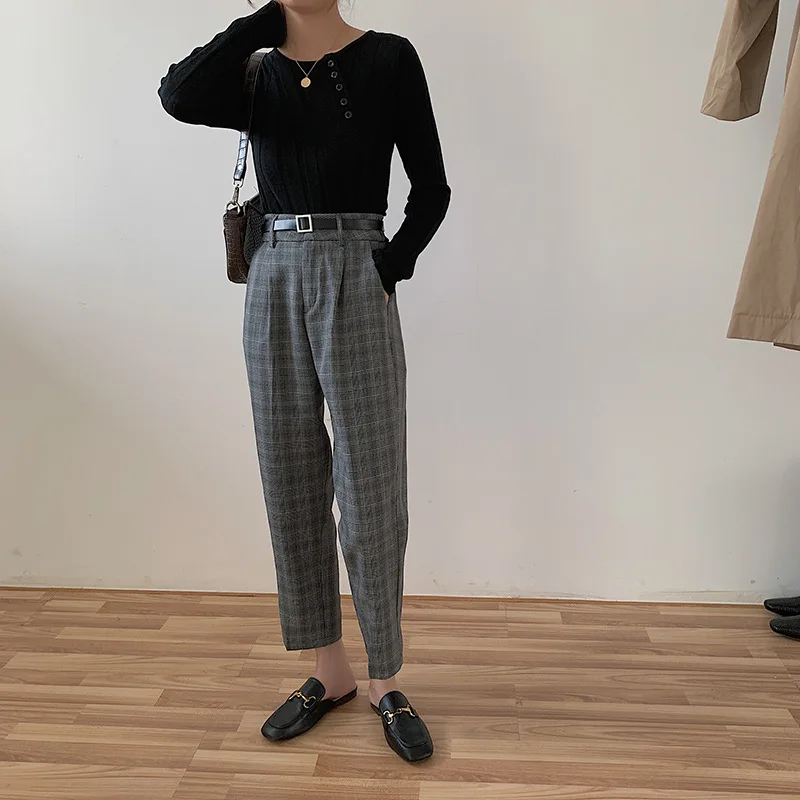 2020 Autumn Winter Vintage Plaid Pants Korean Style Office Ladies Retro Women's Trousers Suit Pants Female
2020 Autumn Winter Vintage Plaid Pants Korean Style Office Ladies Retro Women's Trousers Suit Pants Female