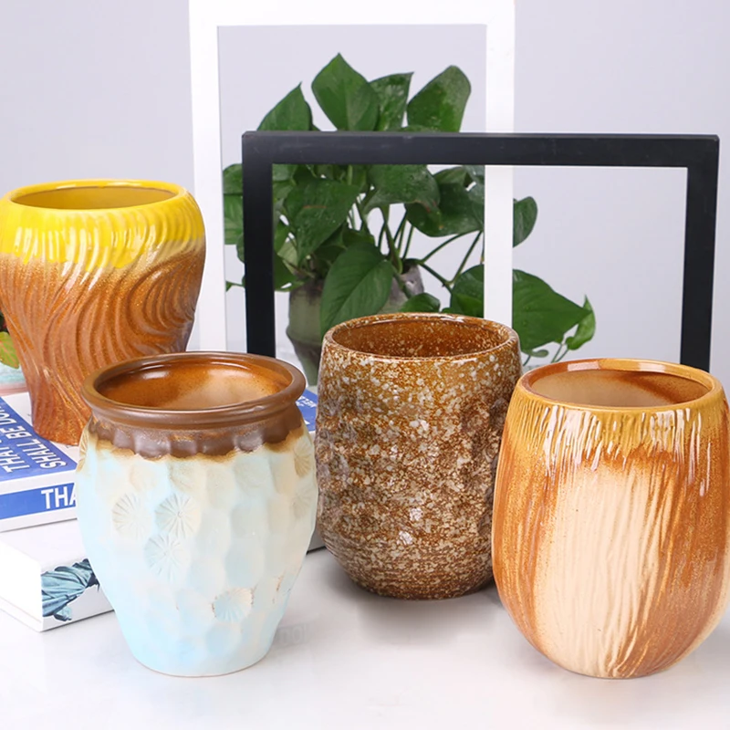 Korean Ins Colorful Hand Painted Succulent Flower Pots Stoneware Pastoral Desktop Office Handmade Ornaments Home Decoration
Korean Ins Colorful Hand Painted Succulent Flower Pots Stoneware Pastoral Desktop Office Handmade Ornaments Home Decoration