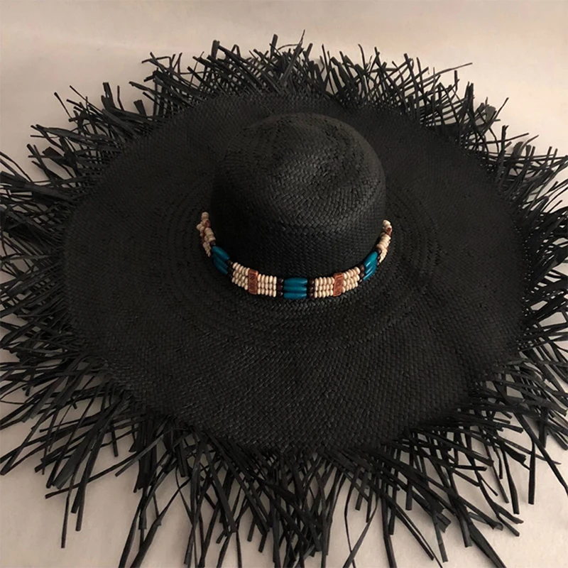 Casual New Handmade Women Straw Sun Hat Large Wide Brim Girl High Quality Natural Raffia Panama Beach Straw Sun Caps For Holiday
Casual New Handmade Women Straw Sun Hat Large Wide Brim Girl High Quality Natural Raffia Panama Beach Straw Sun Caps For Holiday