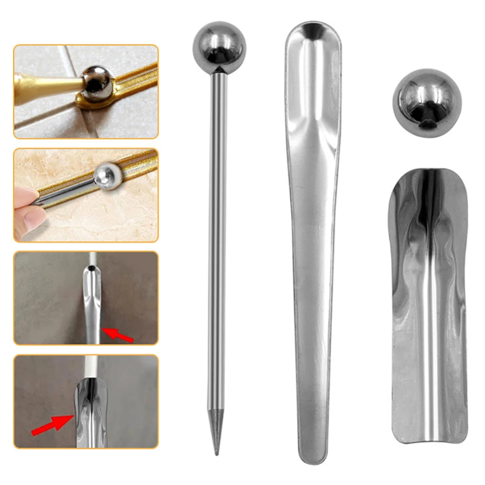 4pcs Tile Molding Ball Dual Hole Pressure Side Seam Steel Ball Hook Knife Ceramic Floor Tile Tool
4pcs Tile Molding Ball Dual Hole Pressure Side Seam Steel Ball Hook Knife Ceramic Floor Tile Tool