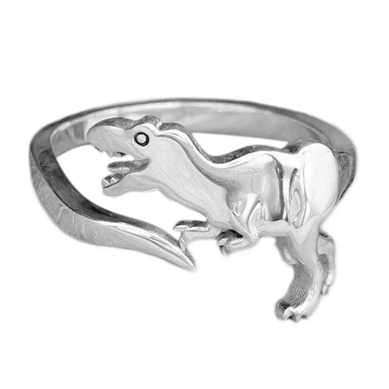 Vintage Silver Color Dinosaur Rings Long-necked Dragon Stegosaurus Jewelry Toy Cute Animal Adjustable Design Finger Ring
Vintage Silver Color Dinosaur Rings Long-necked Dragon Stegosaurus Jewelry Toy Cute Animal Adjustable Design Finger Ring