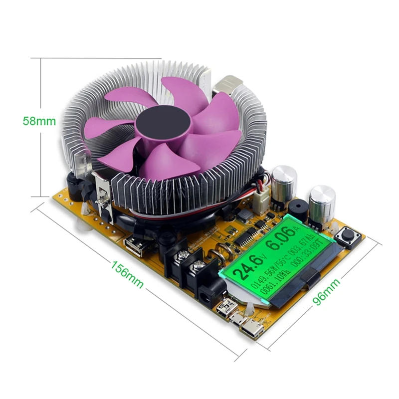 Electronic Load Tester 150W 20A Resistor Adjustable Constant Current Battery Capacity Tester Resistance Power Tester
Electronic Load Tester 150W 20A Resistor Adjustable Constant Current Battery Capacity Tester Resistance Power Tester