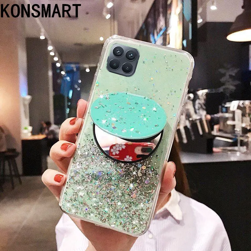 KONSMART Reno4 SE чехол роскошный блестящий чехол со звездами для OPPO Reno 4SE 2020 прозрачный силиконовый мягкий чехол-подставка для зеркала для макияжа 
KONSMART Reno4 SE чехол роскошный блестящий чехол со звездами для OPPO Reno 4SE 2020 прозрачный силиконовый мягкий чехол-подставка для зеркала для макияжа