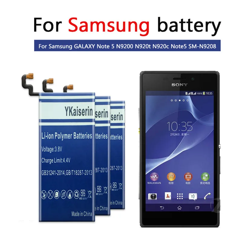 EB-BN920ABE батарея для Samsung GALAXY Note 5 N9200 N920t N920c Note5 SM-N9208 EB-BN920ABA телефон 4600 мАч +