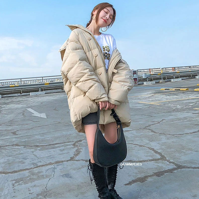 Women 2020 Winter New Mid-Long Warm Down Jacket Female White Duck Down Hooded Coat Ladies Large Size Loose Outwear YRF284
Women 2020 Winter New Mid-Long Warm Down Jacket Female White Duck Down Hooded Coat Ladies Large Size Loose Outwear YRF284