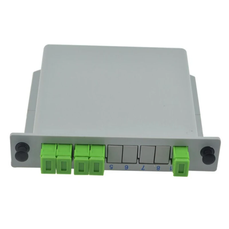 

10PCS SC APC PLC 1X4 FTTH Fiber Optic Splitter Box SC PLC Splitter Planar waveguide type Optical Coupler Splitter