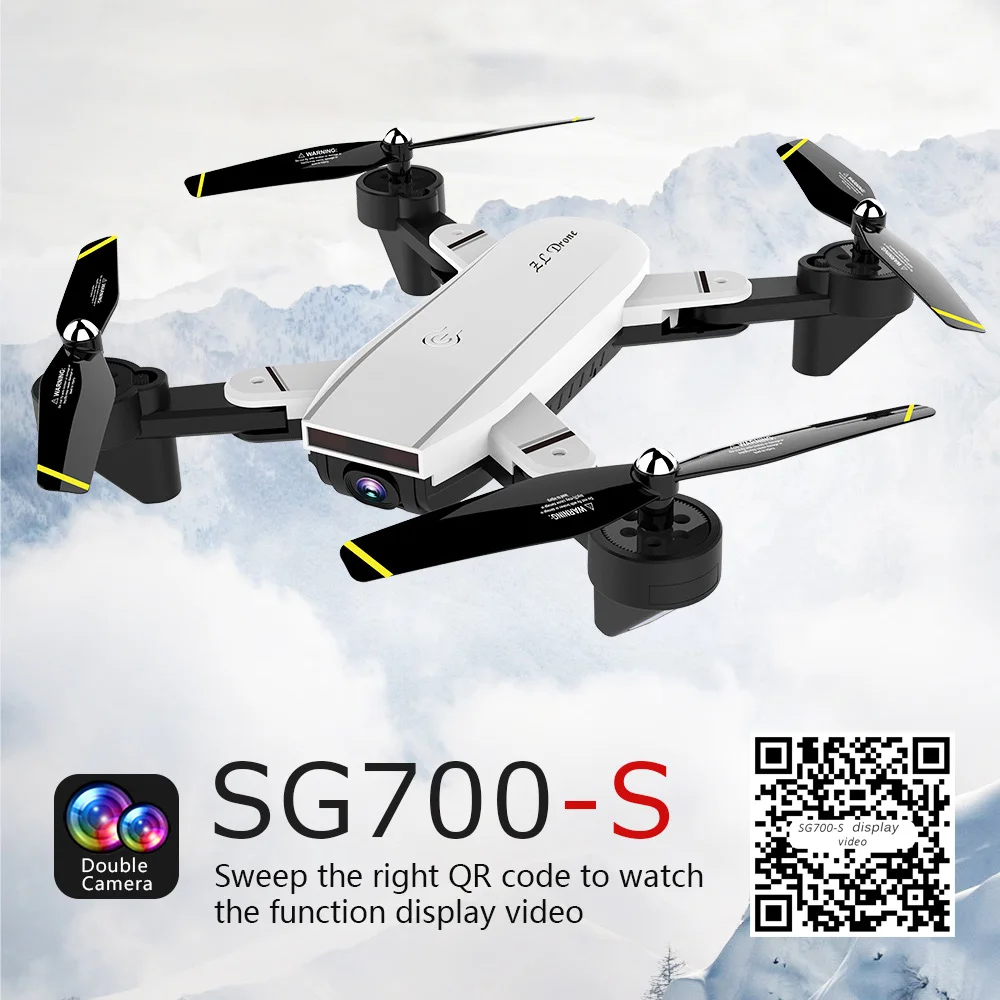 SG700-S Дрон 2 4 ГГц 4CH широкоугольный WiFi 4K с оптической двойной Камера RC вертолет