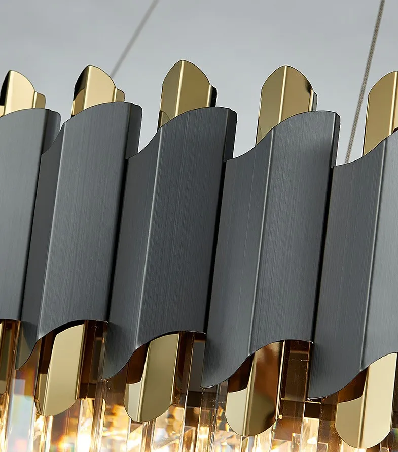 LED Art Deco Fashion Atmosphere Black Gold Stainless Steel Crystal Chandelier Lighting Fixtures Living Room Bedroom Lobby
LED Art Deco Fashion Atmosphere Black Gold Stainless Steel Crystal Chandelier Lighting Fixtures Living Room Bedroom Lobby