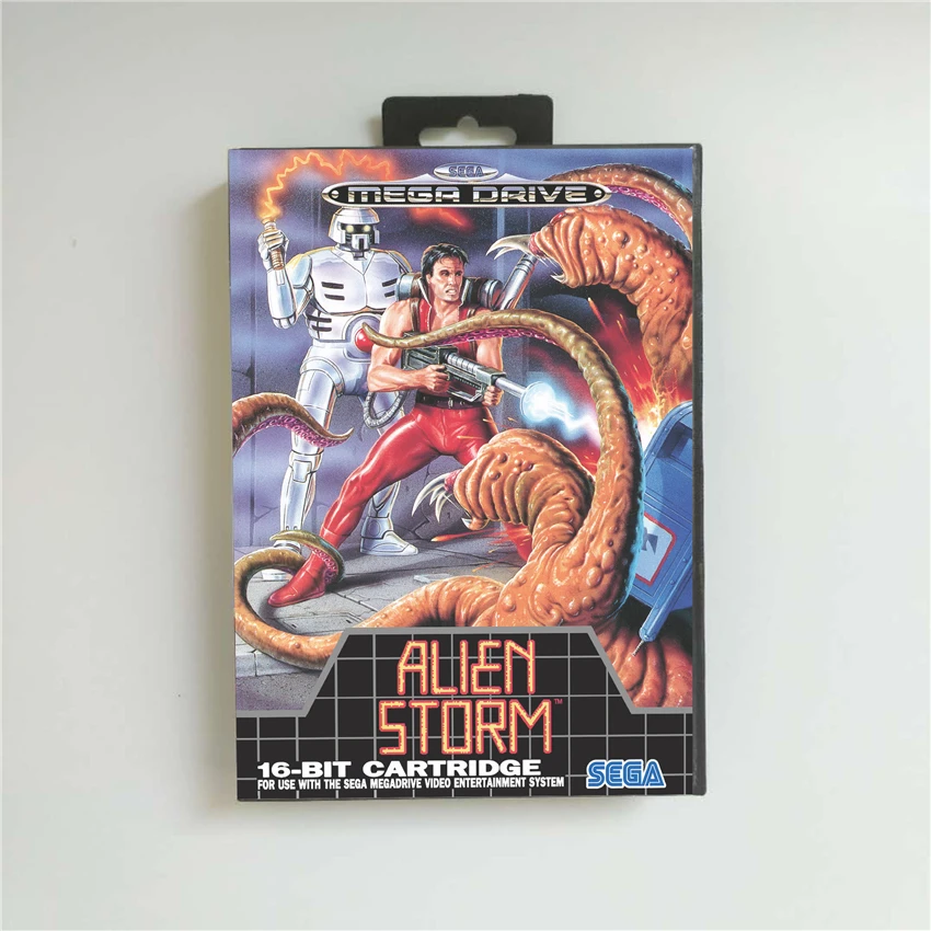 Чехол Alien Storm - EUR в розничной упаковке 16 бит Игровая приставка MD для Sega Megadrive Genesis