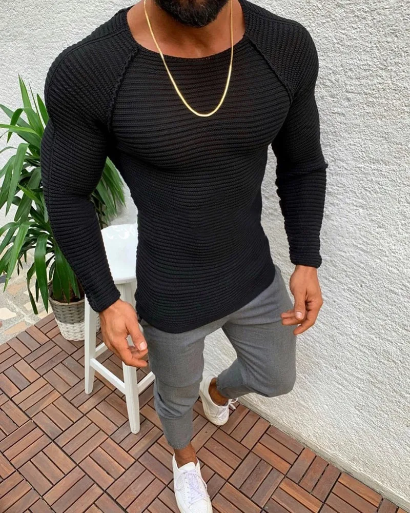 Men Clothing 2021 Europe America Fall/winter Slim Long-sleeved Round Neck Knitted Pullover Sweater Men
Men Clothing 2021 Europe America Fall/winter Slim Long-sleeved Round Neck Knitted Pullover Sweater Men