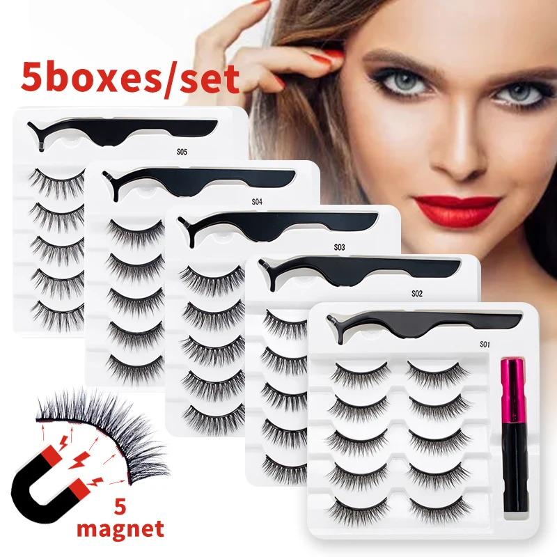 5Boxes Magnetic Eyelashes Set Magnet False Lashes Short Magnetic Waterproof Eyeliner Eyelashes Makeup Tool Pestañas Postizas
5Boxes Magnetic Eyelashes Set Magnet False Lashes Short Magnetic Waterproof Eyeliner Eyelashes Makeup Tool Pestañas Postizas