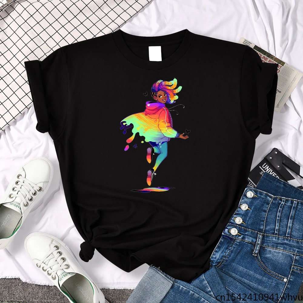 Rainbow Gradient Color Beauty Print Women's T-shirt Fashion Crewneck Hip Hop Cool Tops Anime Summer
Rainbow Gradient Color Beauty Print Women's T-shirt Fashion Crewneck Hip Hop Cool Tops Anime Summer