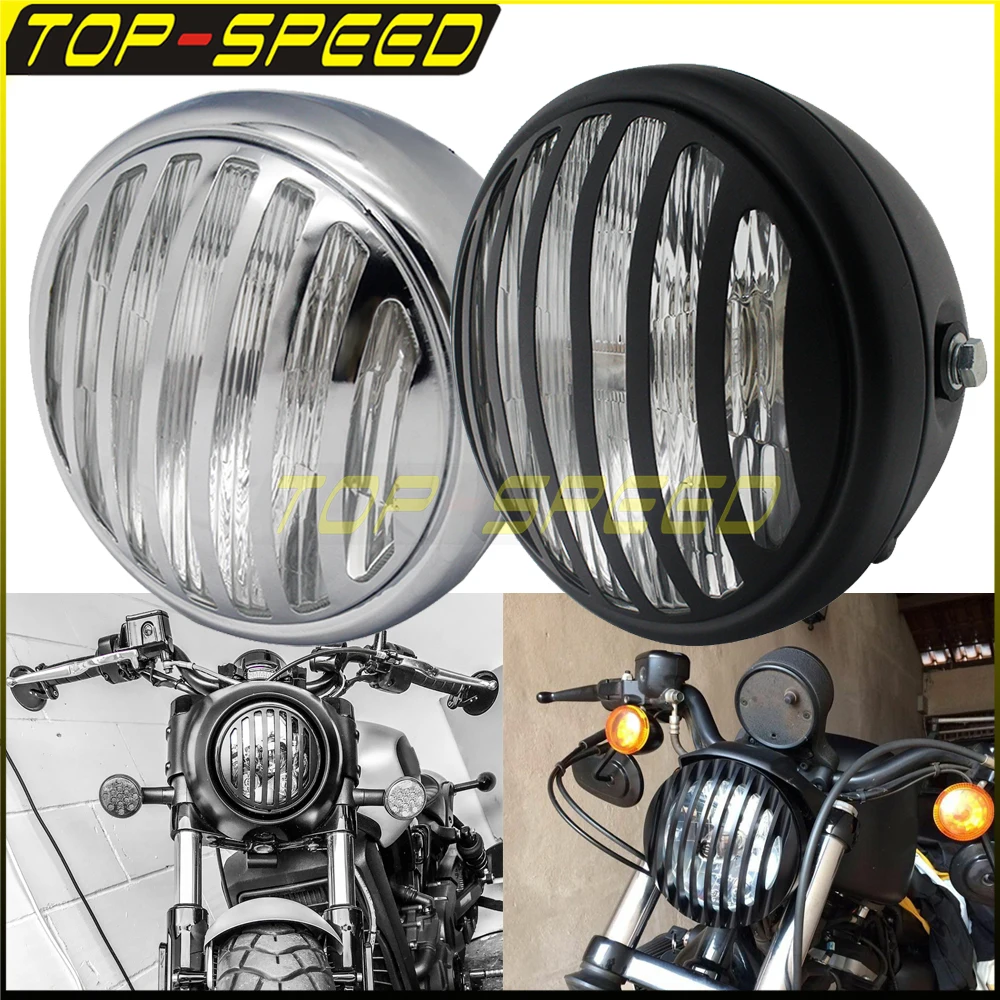 Универсальный мотоциклетный гриль 6,5 ", фара, лампа для освещения Bates, фара для Harley Chopper Bobber Cafe Racer на заказ
Универсальный мотоциклетный гриль 6,5 ", фара, лампа для освещения Bates, фара для Harley Chopper Bobber Cafe Racer на заказ