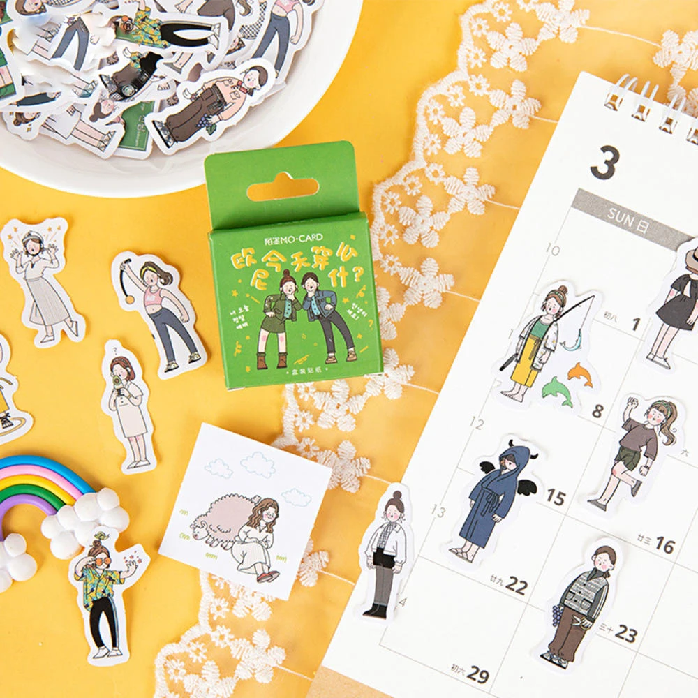 46PCS/BOX Girl Today Wear What Series Fashion Sticker Hand Account Album Decoration Seal Paste DIY Stickers
46PCS/BOX Girl Today Wear What Series Fashion Sticker Hand Account Album Decoration Seal Paste DIY Stickers
