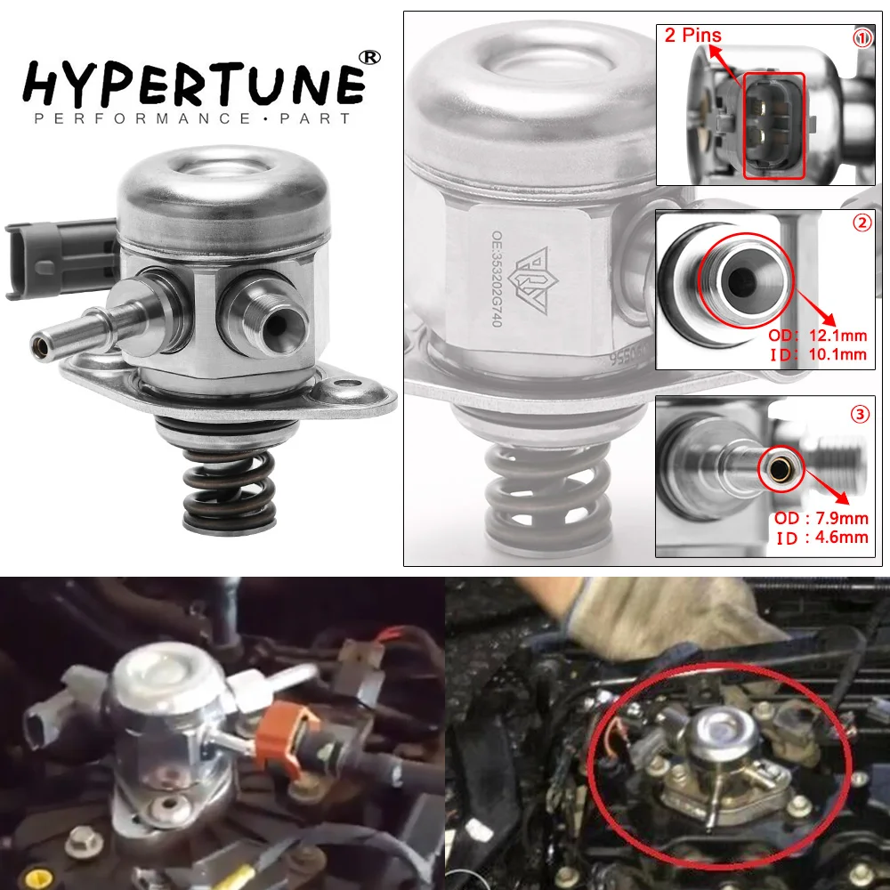 

Hypertune - High Pressure Fuel Pump For 09-14 Hyundai Sonata & 09-15 Kia Sorento UDW 353202G720 353202G730 353202G740 FPB117-QY