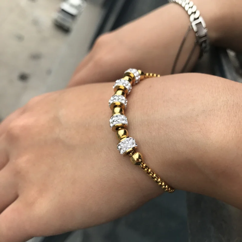 LOOKER Classic Bling Crystal Beads Friendship Bracelet White Zircon Adjustable Bracelets for Women Beaded Cheap Bracelet
LOOKER Classic Bling Crystal Beads Friendship Bracelet White Zircon Adjustable Bracelets for Women Beaded Cheap Bracelet