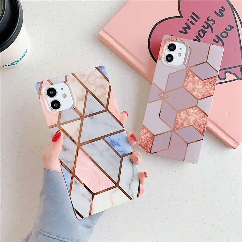 Geometric Marble Square Phone Case For iPhone 11 11Pro Max XR XS Max X 7 8 Plus 11Pro SE 2020 12 Electroplated Bumper Back Cover
Geometric Marble Square Phone Case For iPhone 11 11Pro Max XR XS Max X 7 8 Plus 11Pro SE 2020 12 Electroplated Bumper Back Cover
