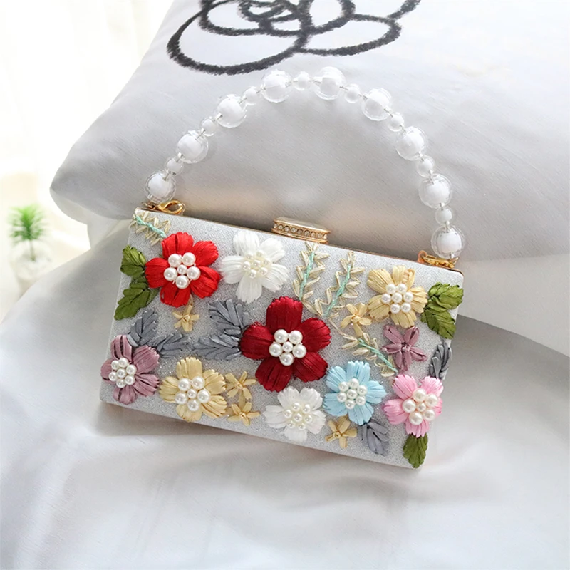 Women Shoulder Bags Flower Totes Silver Luxury Women Cotton Handbags Pearl Chain Embroidery Bags Ladies Small Crossbody Bags
Women Shoulder Bags Flower Totes Silver Luxury Women Cotton Handbags Pearl Chain Embroidery Bags Ladies Small Crossbody Bags
