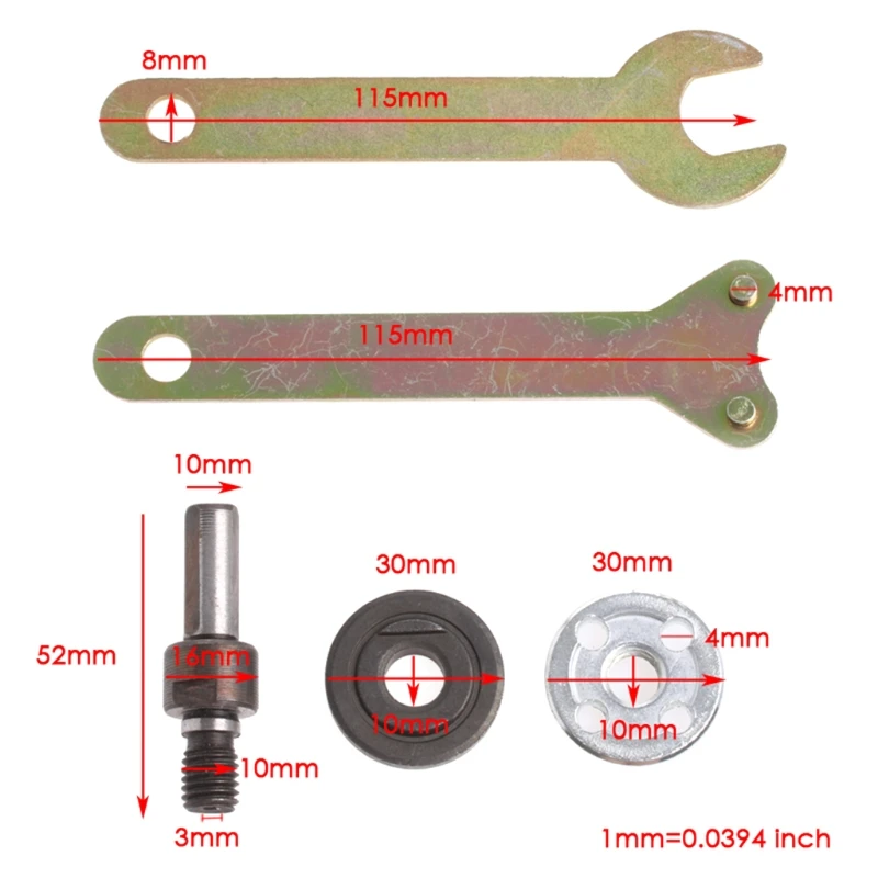 Tool Parts 87mm Long Mandrel Adapter Disc Holder with Inner Diameter 10mm Spanner Kit Power Tools for Angle Grinder LX0D
Tool Parts 87mm Long Mandrel Adapter Disc Holder with Inner Diameter 10mm Spanner Kit Power Tools for Angle Grinder LX0D