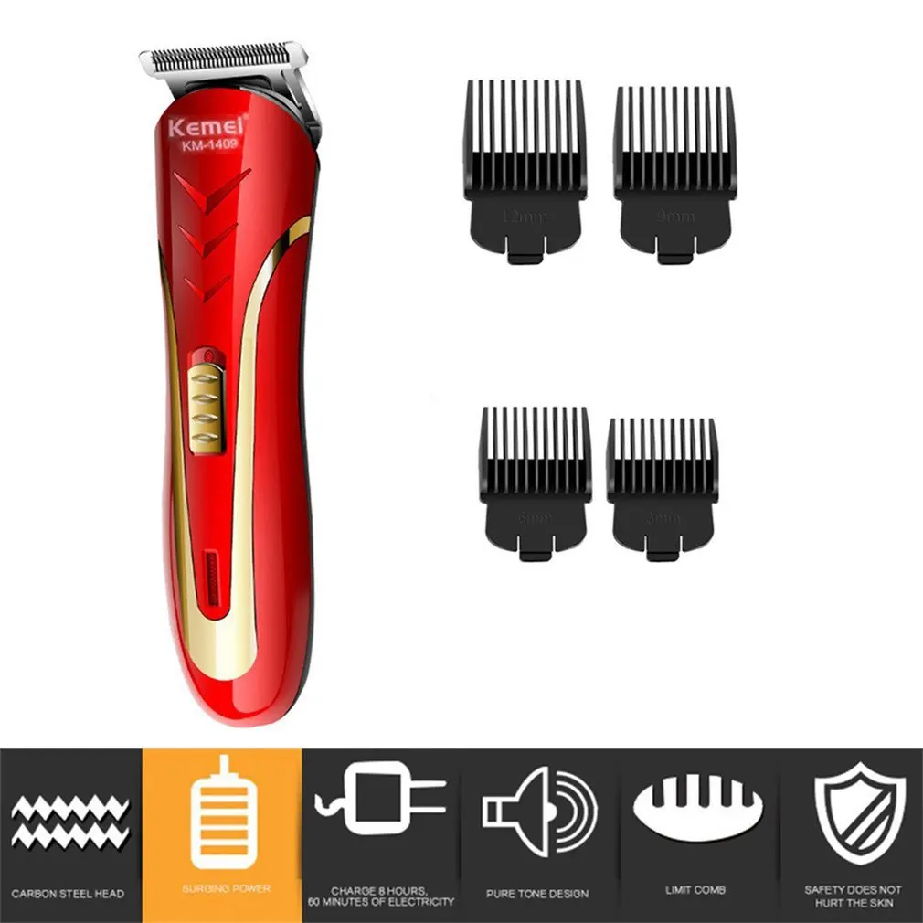 Electric hair clipper barber scissors shaving KM-1409 Carbon steel blade 30 degree acute angle Surface technology
Electric hair clipper barber scissors shaving KM-1409 Carbon steel blade 30 degree acute angle Surface technology