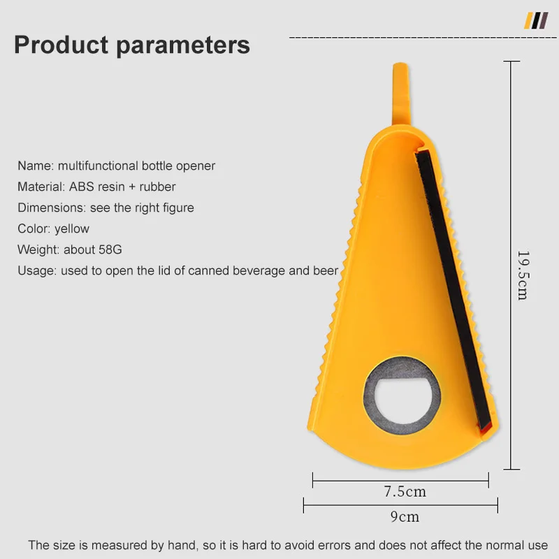 1PC Multifunctional Bottle Opener Anti Sliding Rubber Can Opener Safety And Labor Saving V-shaped Design Gripper Kitchen Tool
1PC Multifunctional Bottle Opener Anti Sliding Rubber Can Opener Safety And Labor Saving V-shaped Design Gripper Kitchen Tool