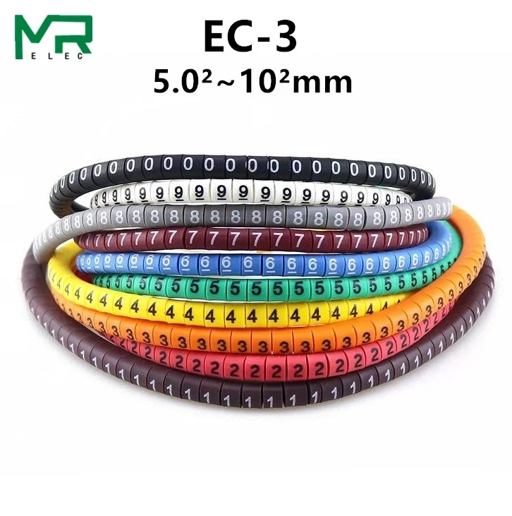 500 шт./лот EC-3 10mm2 10 разных количество, цвет и размеры на возраст от 0 до 9 Кабельные маркеры
500 шт./лот EC-3 10mm2 10 разных количество, цвет и размеры на возраст от 0 до 9 Кабельные маркеры