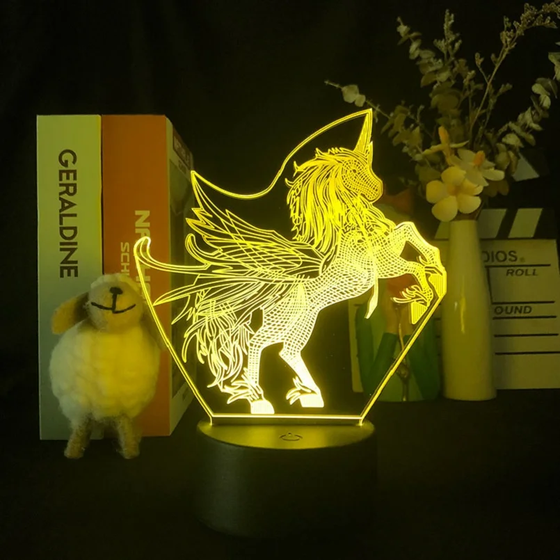 Настольная лампа для детской комнаты, светодиодный ночсветильник с 3D рисунком единорога, иллюзия, прикроватный ночсветильник, акриловый по...
Настольная лампа для детской комнаты, светодиодный ночсветильник с 3D рисунком единорога, иллюзия, прикроватный ночсветильник, акриловый по...
