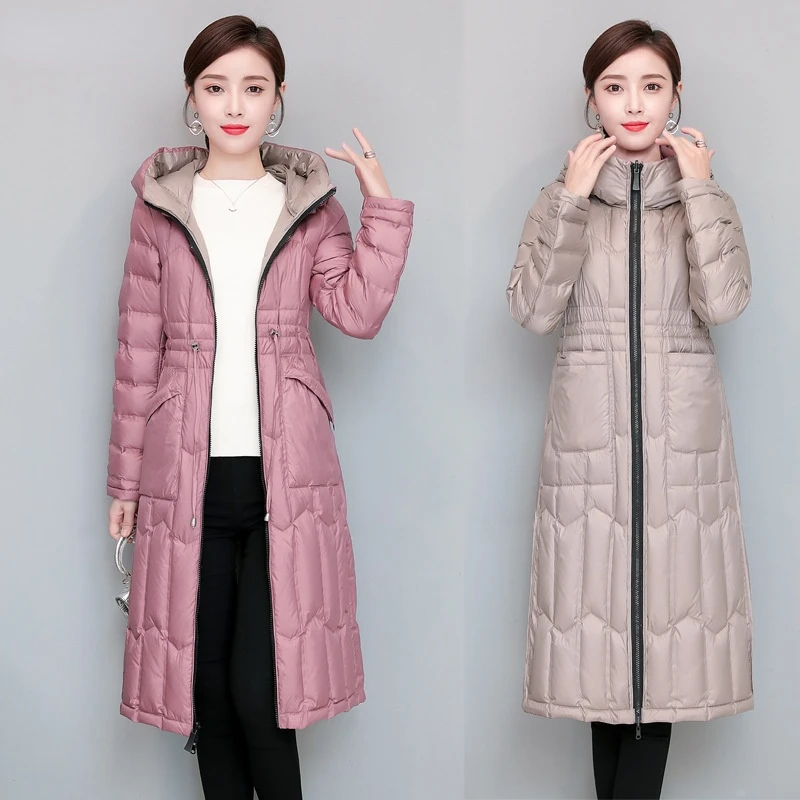 2021 New Long Down Jacket Women Winter Slim Warm Double Sided Coat Female Ultra Light Down Parka With a Hood Overcoat
2021 New Long Down Jacket Women Winter Slim Warm Double Sided Coat Female Ultra Light Down Parka With a Hood Overcoat