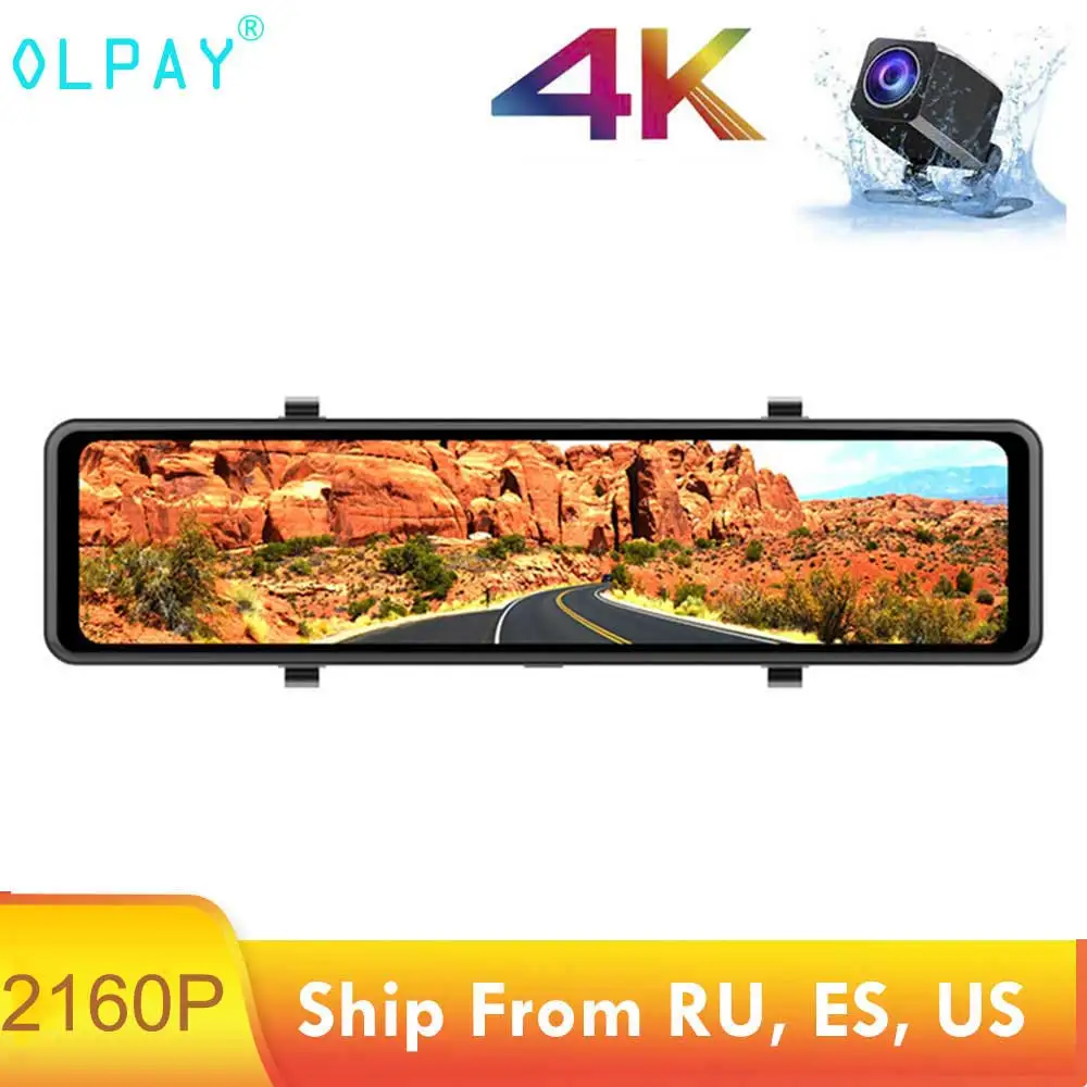 OLPAY 2160P Car DVR GPS Dash Cam 4K 12 Inch Car Camera Night Vision Video Recorder Registrar with 1080P Rear Camera 24H Paking
OLPAY 2160P Car DVR GPS Dash Cam 4K 12 Inch Car Camera Night Vision Video Recorder Registrar with 1080P Rear Camera 24H Paking