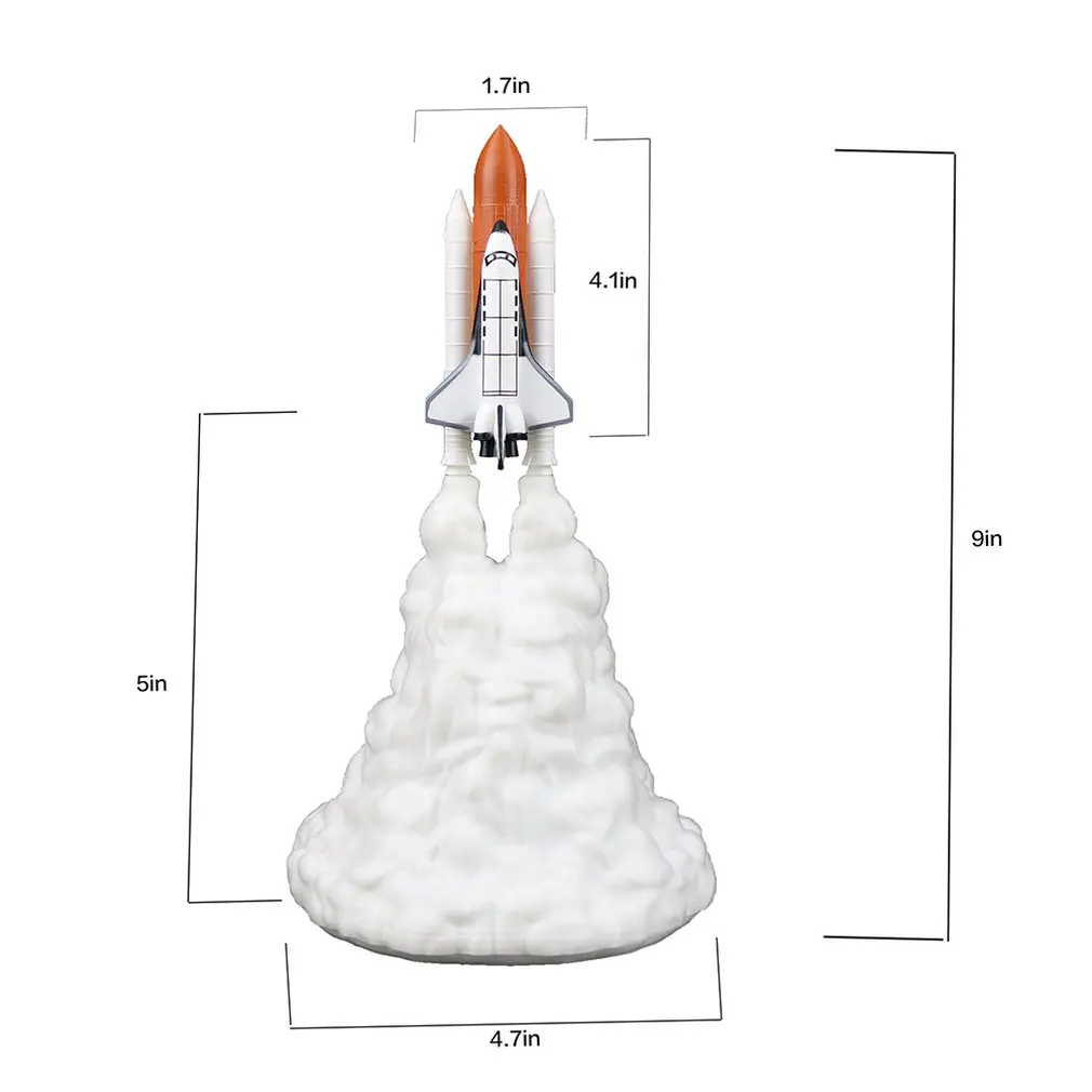 3D Printing Novelty Products Rocket Night Light 3D Printing Space Shuttle Model Lamp Creative Rechargeable Night Light
3D Printing Novelty Products Rocket Night Light 3D Printing Space Shuttle Model Lamp Creative Rechargeable Night Light